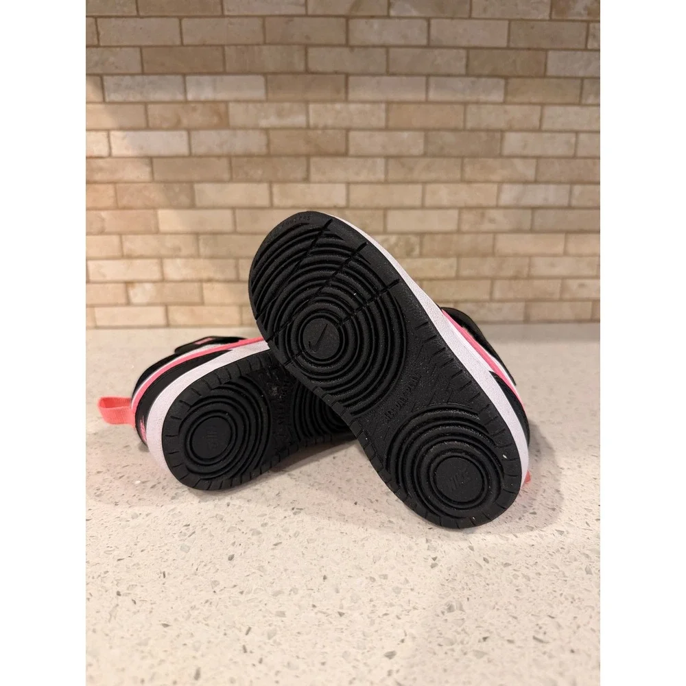 Nike Court Borough Mid 2 Toddler Sneakers Black Pink White